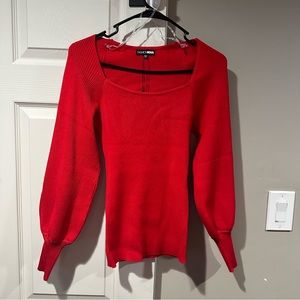 FASHION NOVA RED SWEATER SIZE SMALL! NWT!! # 172